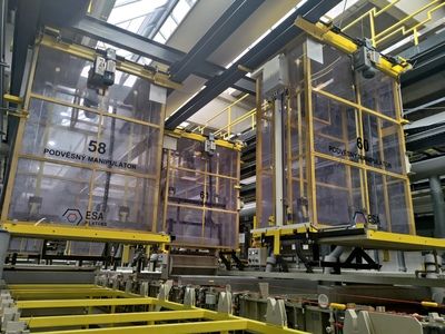 Suspended manipulators on the line (2+3)