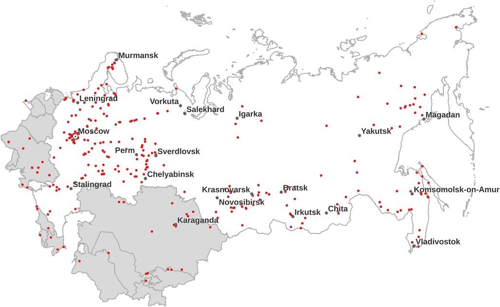 Central European Map Of The Gulag